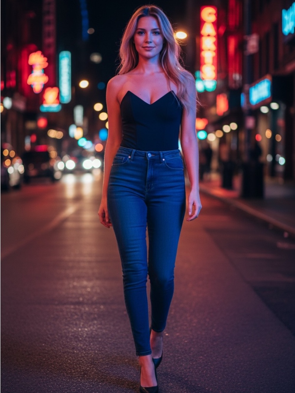 Wayf Strapless Black Corset Bodysuit